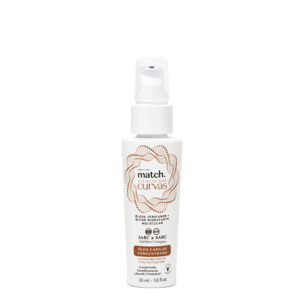 Óleo Capilar Multibenefícios Match Ciência das Curvas, 50ml