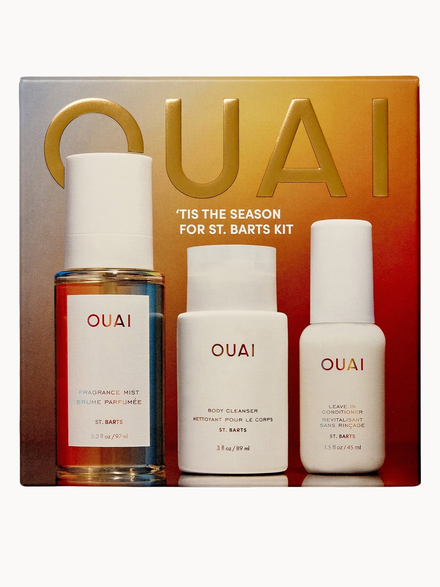 OUAI ‘Tis The Season For St. Barts Holiday Kit OUAI — textura e acabamento
