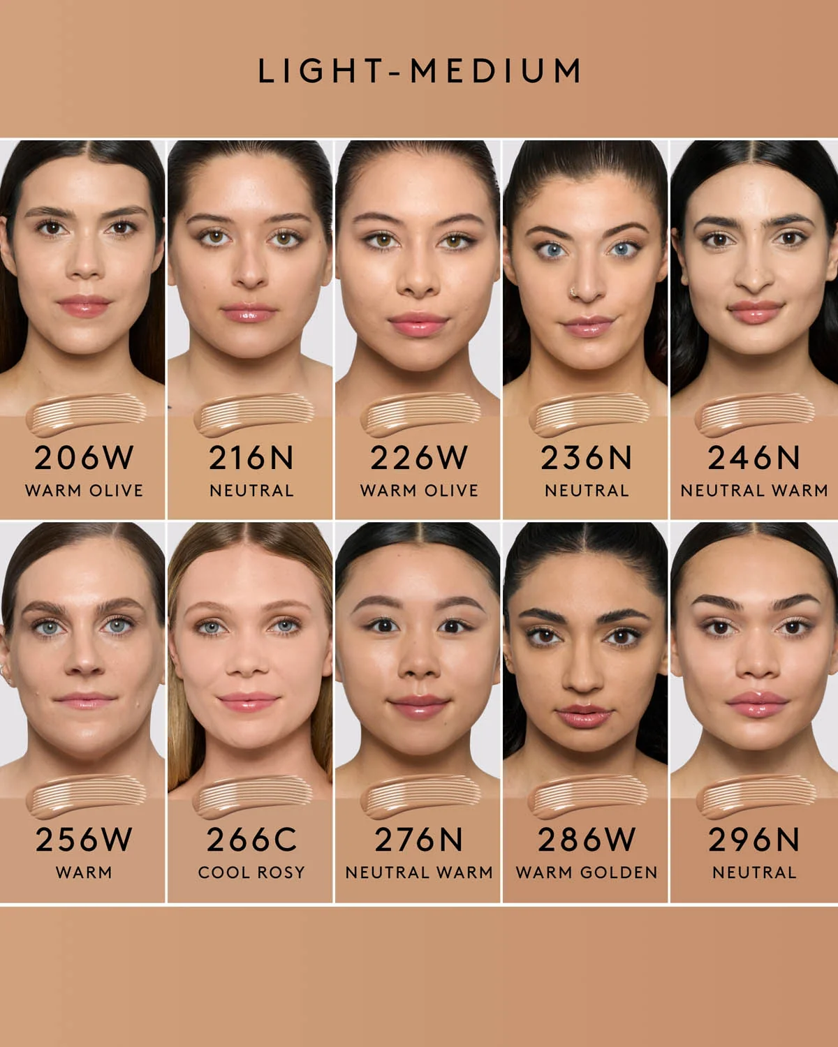 Embalagem de Pro Filt'r Fluid Flex Foundation Shade Sample —256W em Luanda, Angola - Cosméticos de Luxo Seth