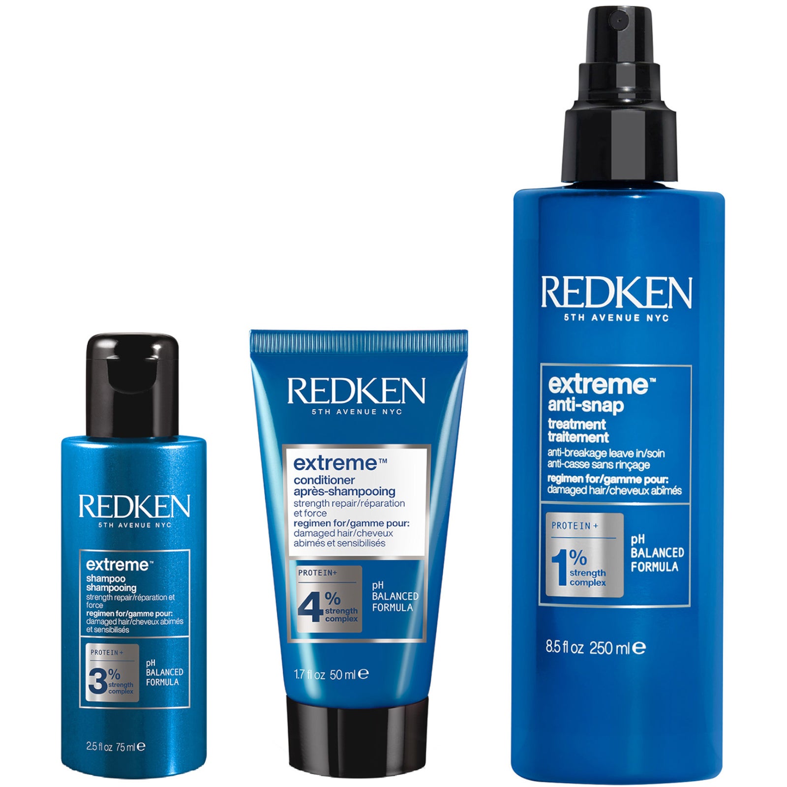 Redken Extreme Shampoo 75ml, Conditioner 50ml and Anti-Snap Anti-Breakage Spray 250ml Bundle for Damaged Hair (Worth £35.41) — detalhe 5