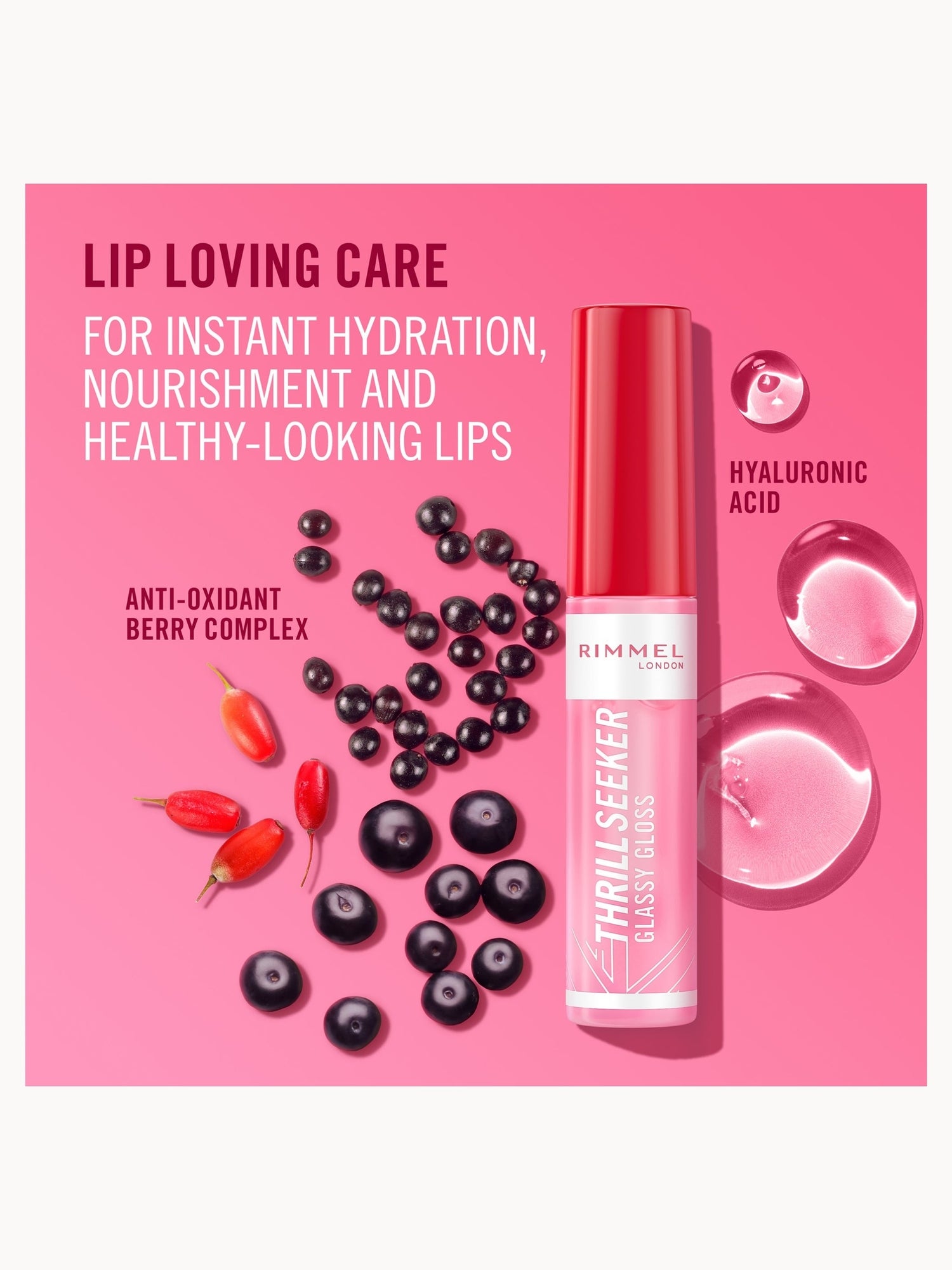 Rimmel London Thrill Seeker Glassy Lip Gloss 10ml (Various Shades) Rimmel London — detalhe 6