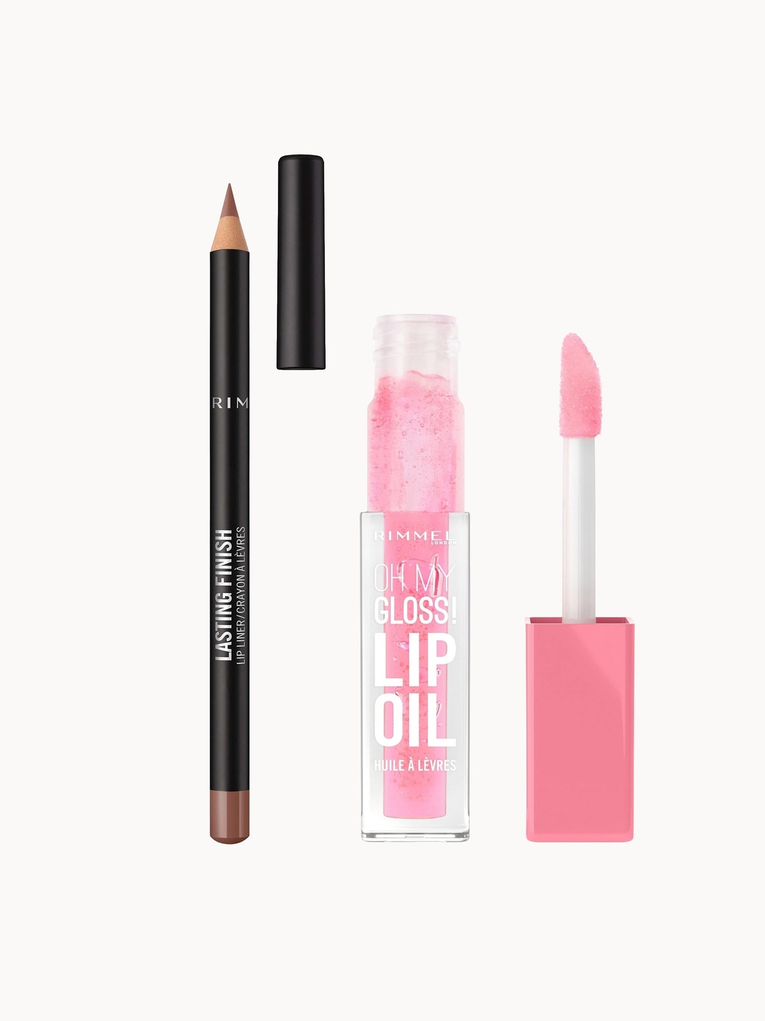 Rimmel Oh My Gloss! Lip Oil & Lasting Finish Lip Bundle (Various Shades) Rimmel London — textura e acabamento