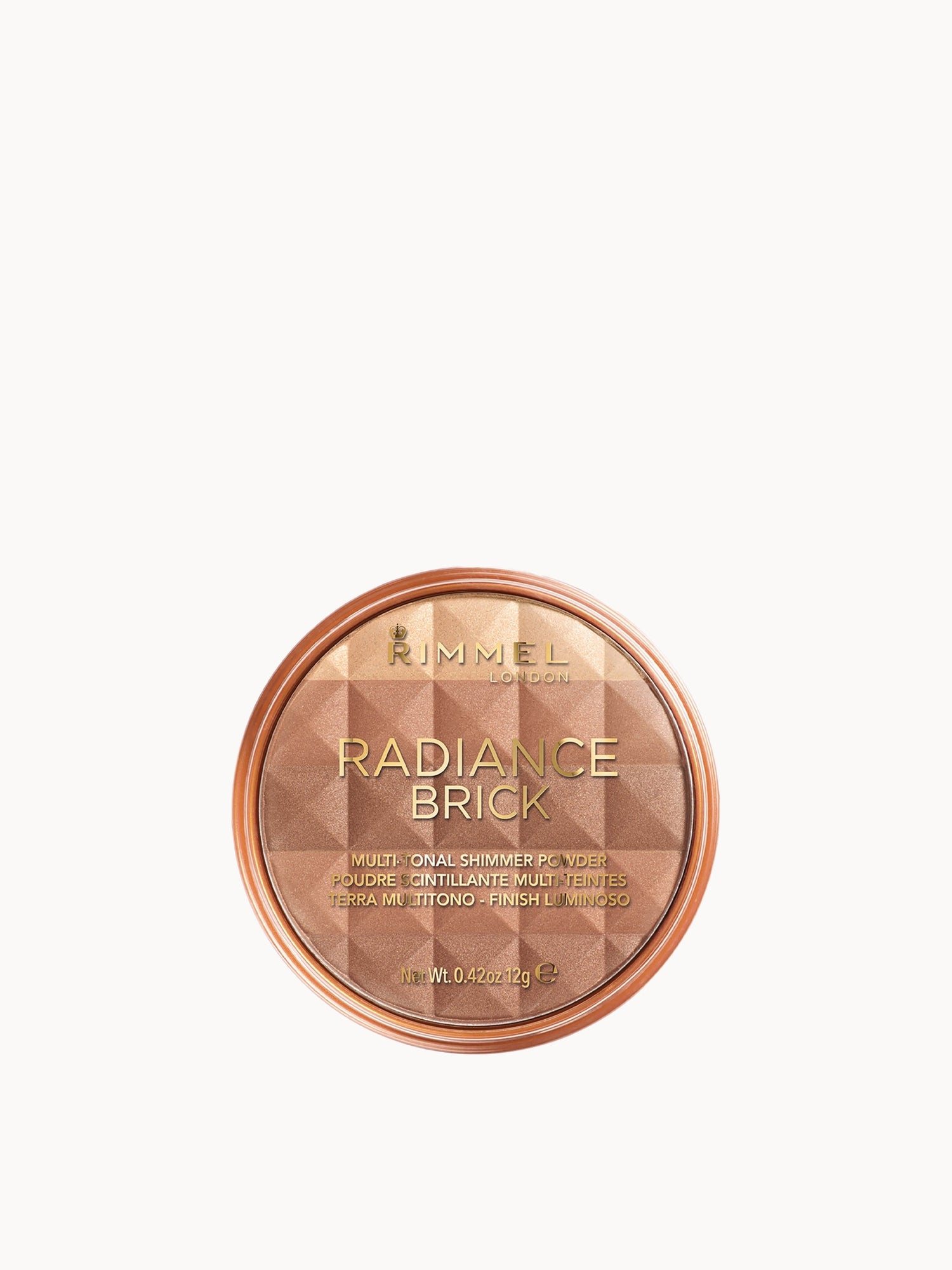 Rimmel Radiance Shimmer Brick 12g - 02 Rimmel London — textura e acabamento