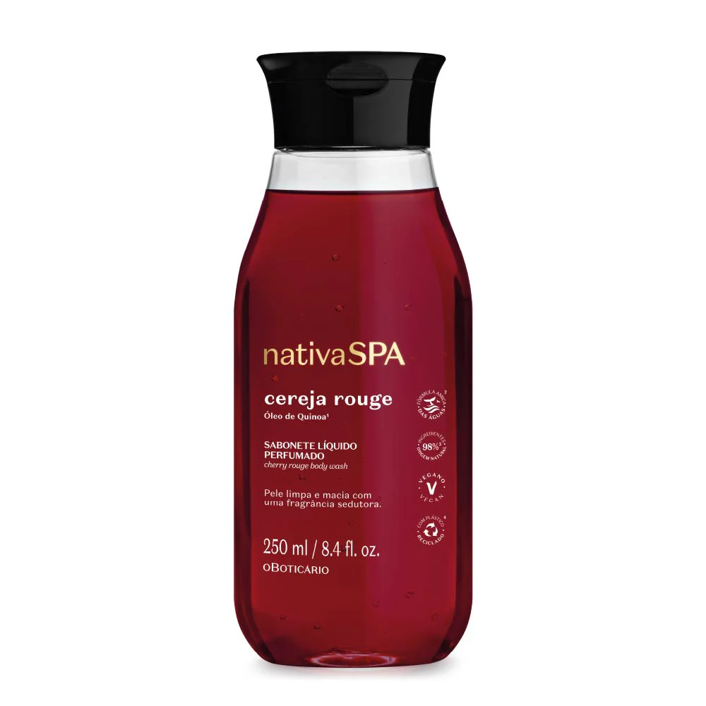 Sabonete Líquido Perfumado Nativa Spa Cereja Rouge 250ml