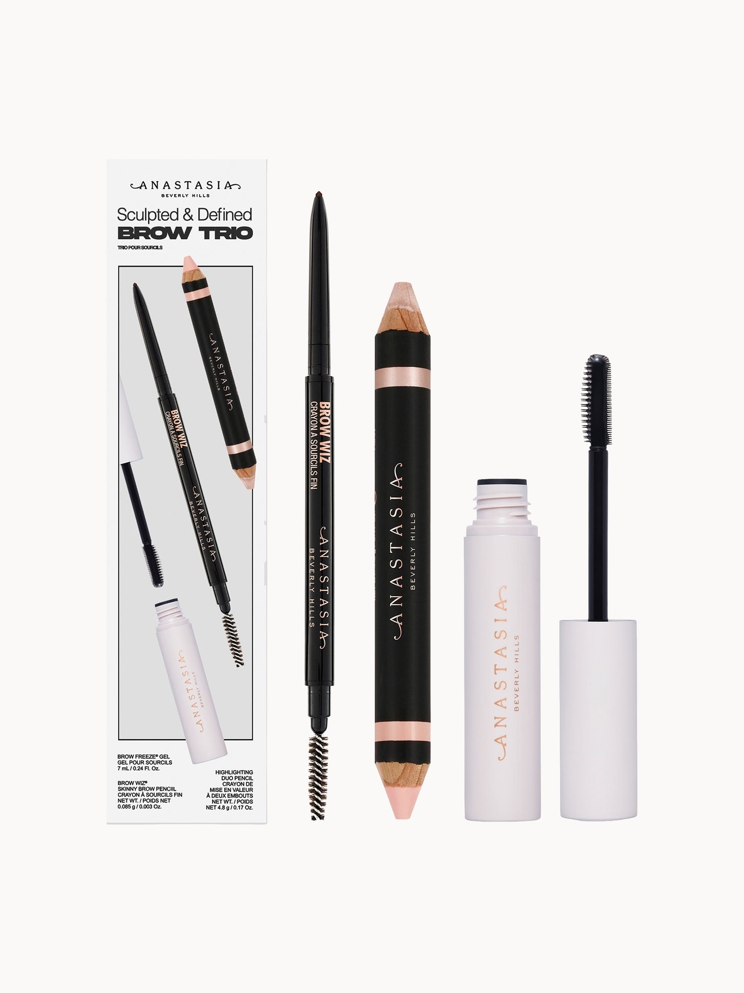 Sculpted & Defined Brow Trio Anastasia Beverly Hills — textura e acabamento