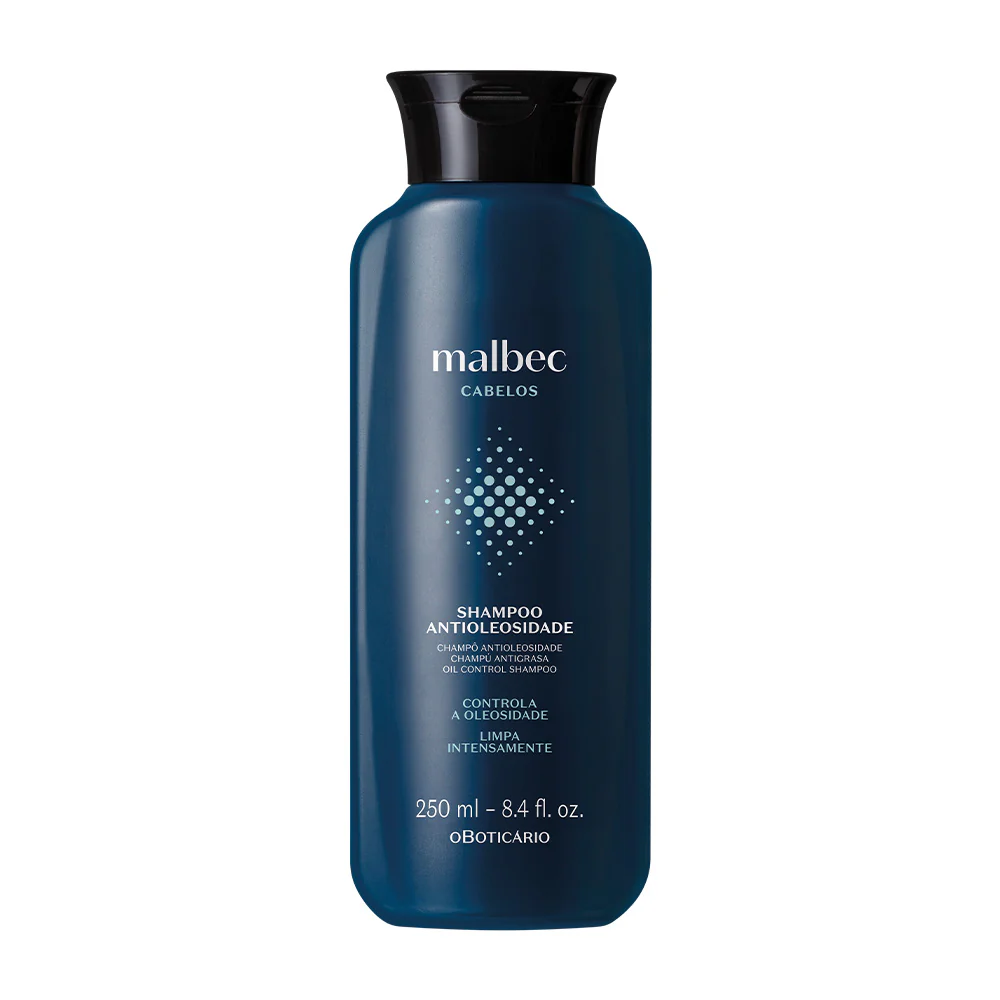 Shampoo Cabelos Oleosos Malbec Club, 250ml