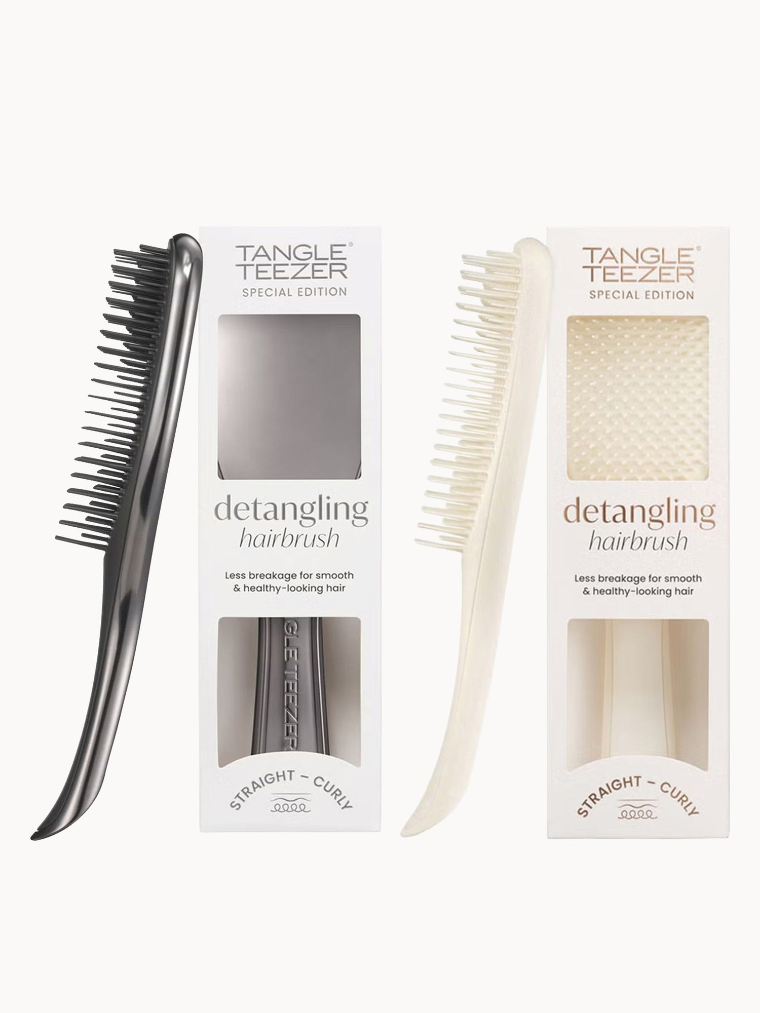 Tangle Teezer - Naughty or Nice Bundle - Shimmer & Smooth Tangle Teezer — textura e acabamento