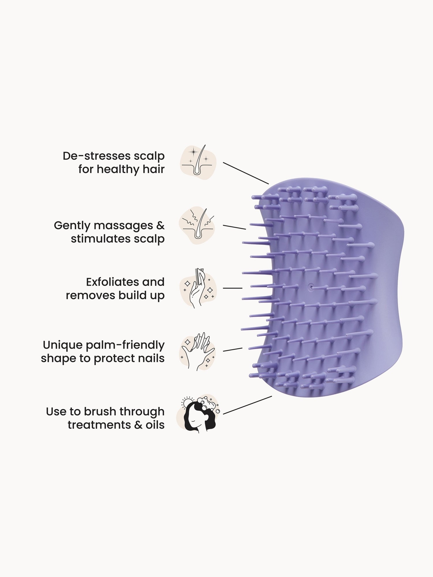 Tangle Teezer The Scalp Exfoliator and Massager - Lavender Lite Tangle Teezer — detalhe 5