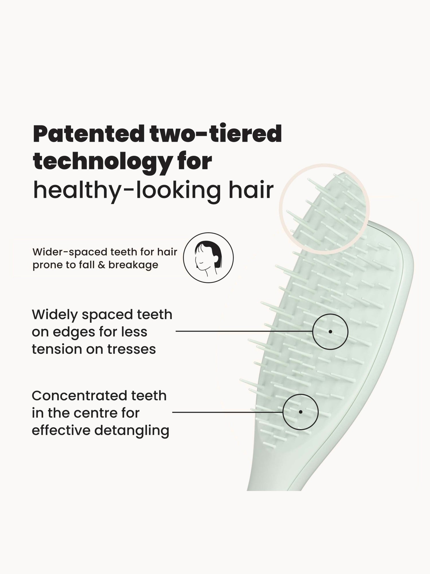Tangle Teezer The Ultimate Detangler Extra Gentle Eucalyptus Green Tangle Teezer — detalhe 3