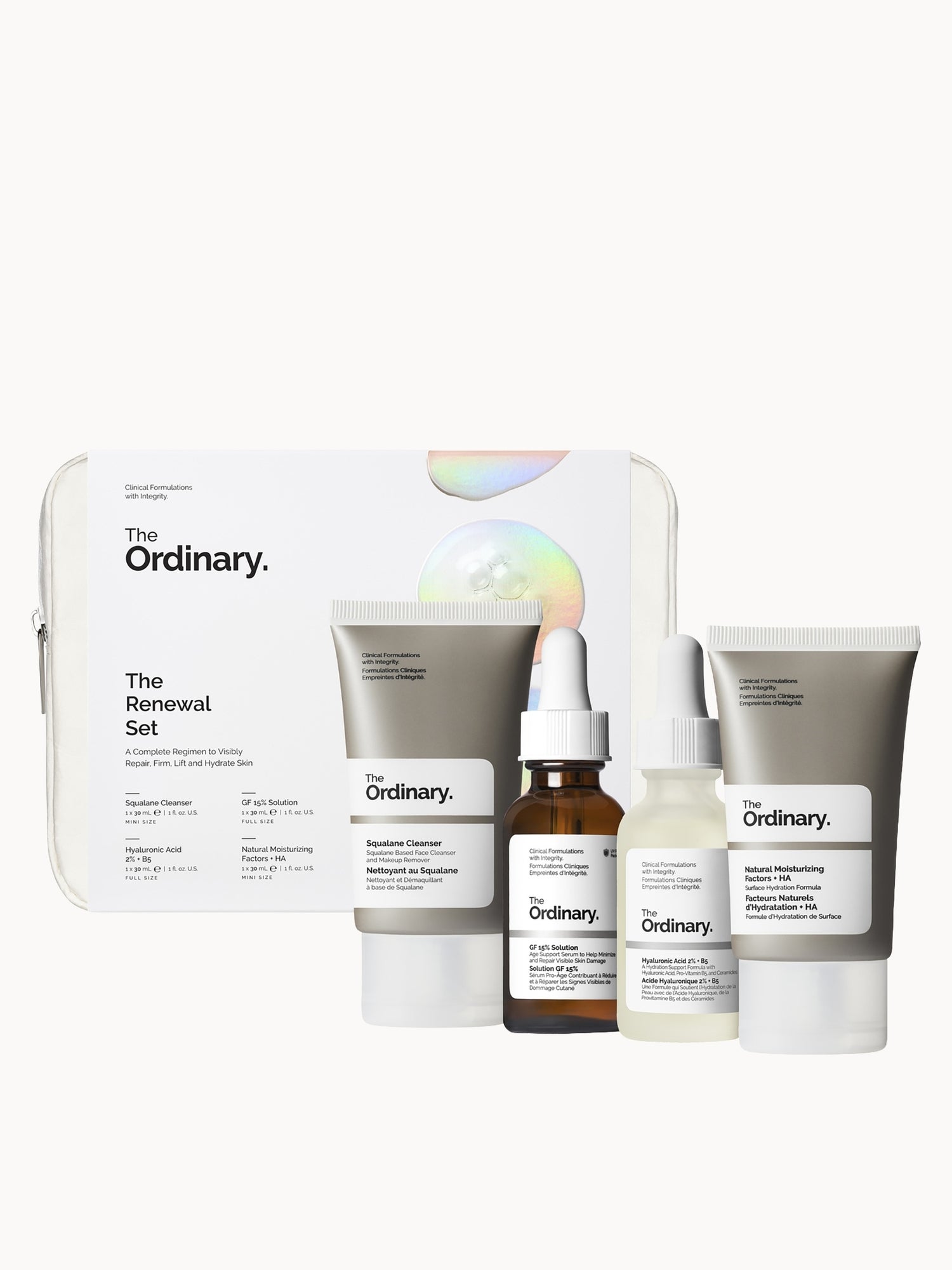The Ordinary's The Renewal Set for Hydration, Firming and Age-Support The Ordinary — textura e acabamento