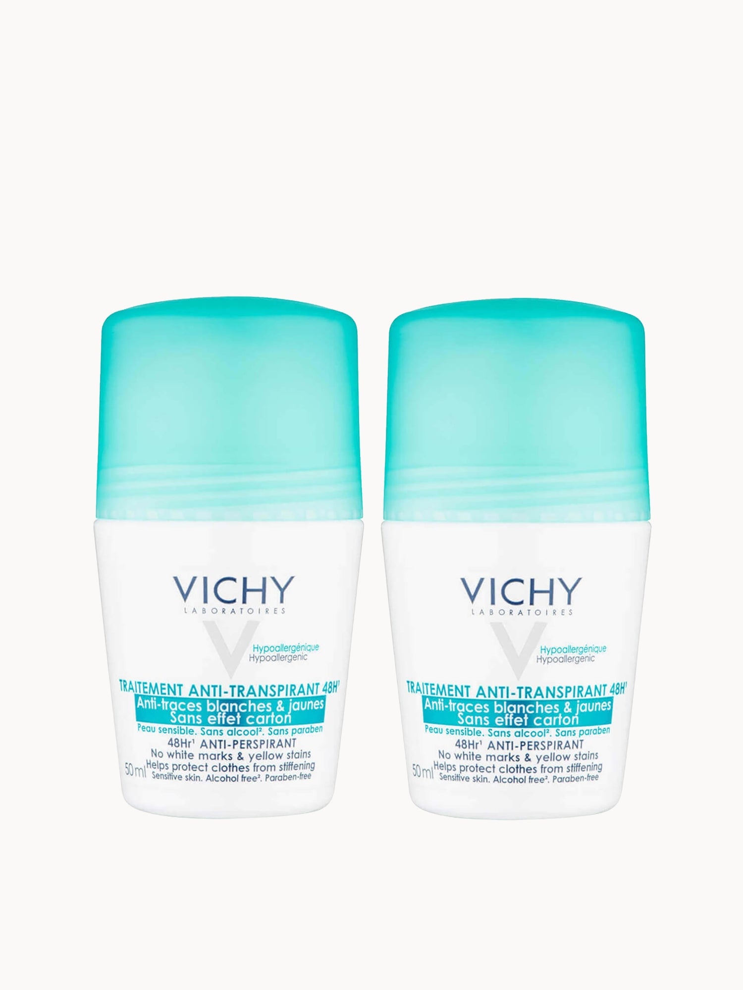 VICHY No Marks Roll-on Deodorant Duo 50ml Vichy — textura e acabamento