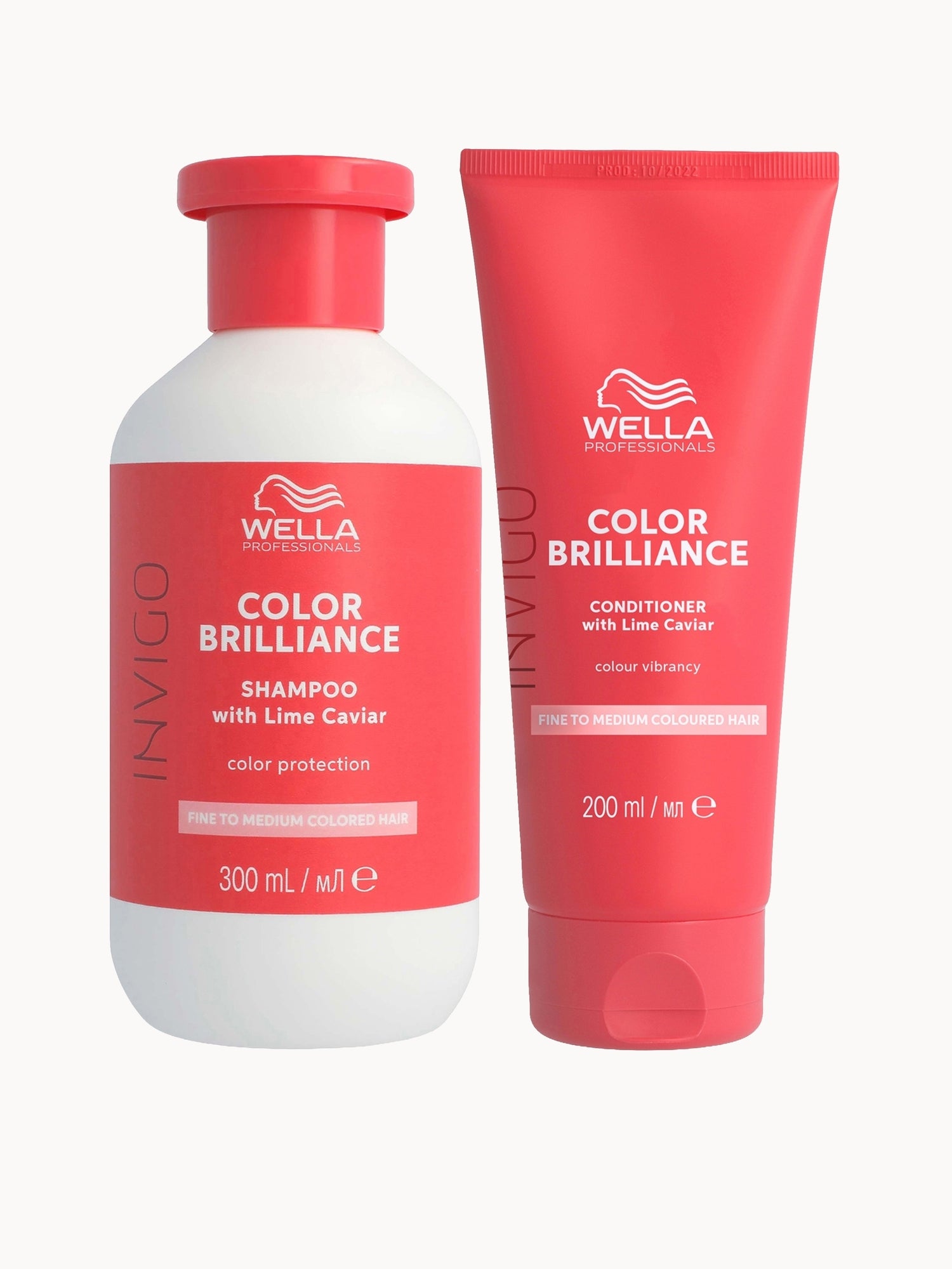 Wella Professionals Care Invigo Color Brilliance Colour Protection Shampoo & Conditioner for Fine Medium Hair 300ml Wella Professionals — textura e acabamento