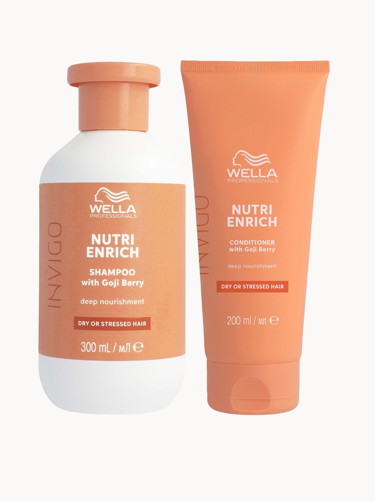 Wella Professionals Care Invigo Nutri Enrich Deep Nourishing Shampoo and Conditioner Duo Wella Professionals — textura e acabamento