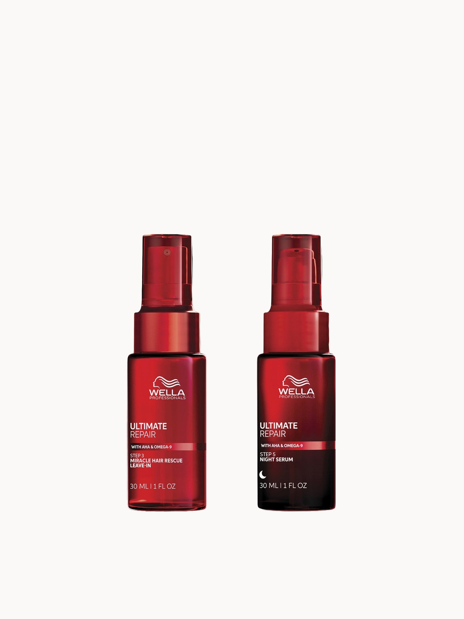 Wella Professionals Ultimate Day and Night Hair Repair Duo - Miracle Hair Rescue and Night Serum for Damaged Hair 30ml Wella Professionals — textura e acabamento
