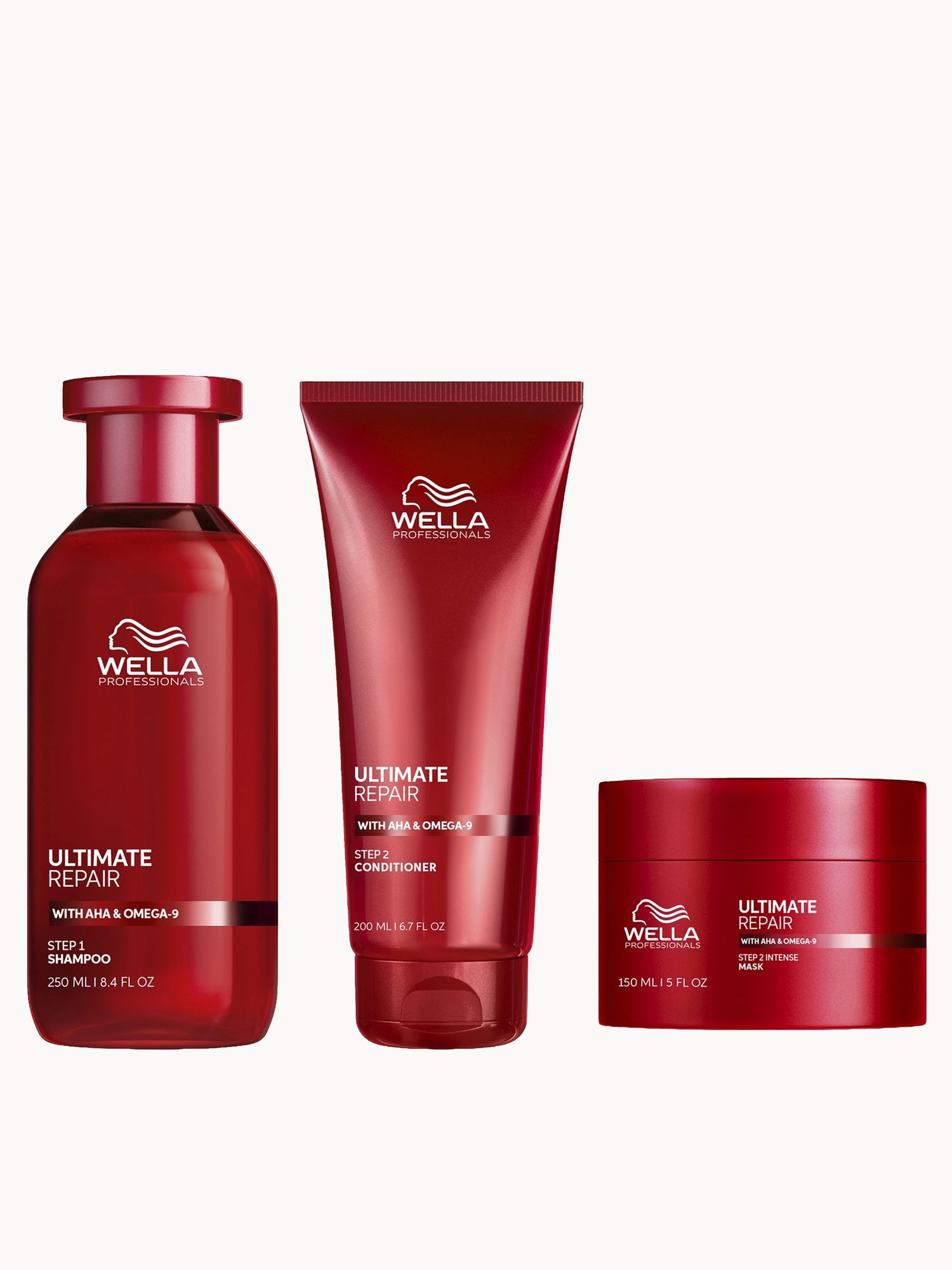 Wella Professionals Ultimate Repair Shampoo, Conditioner and Mask Bundle for Damaged Hair Wella Professionals — textura e acabamento