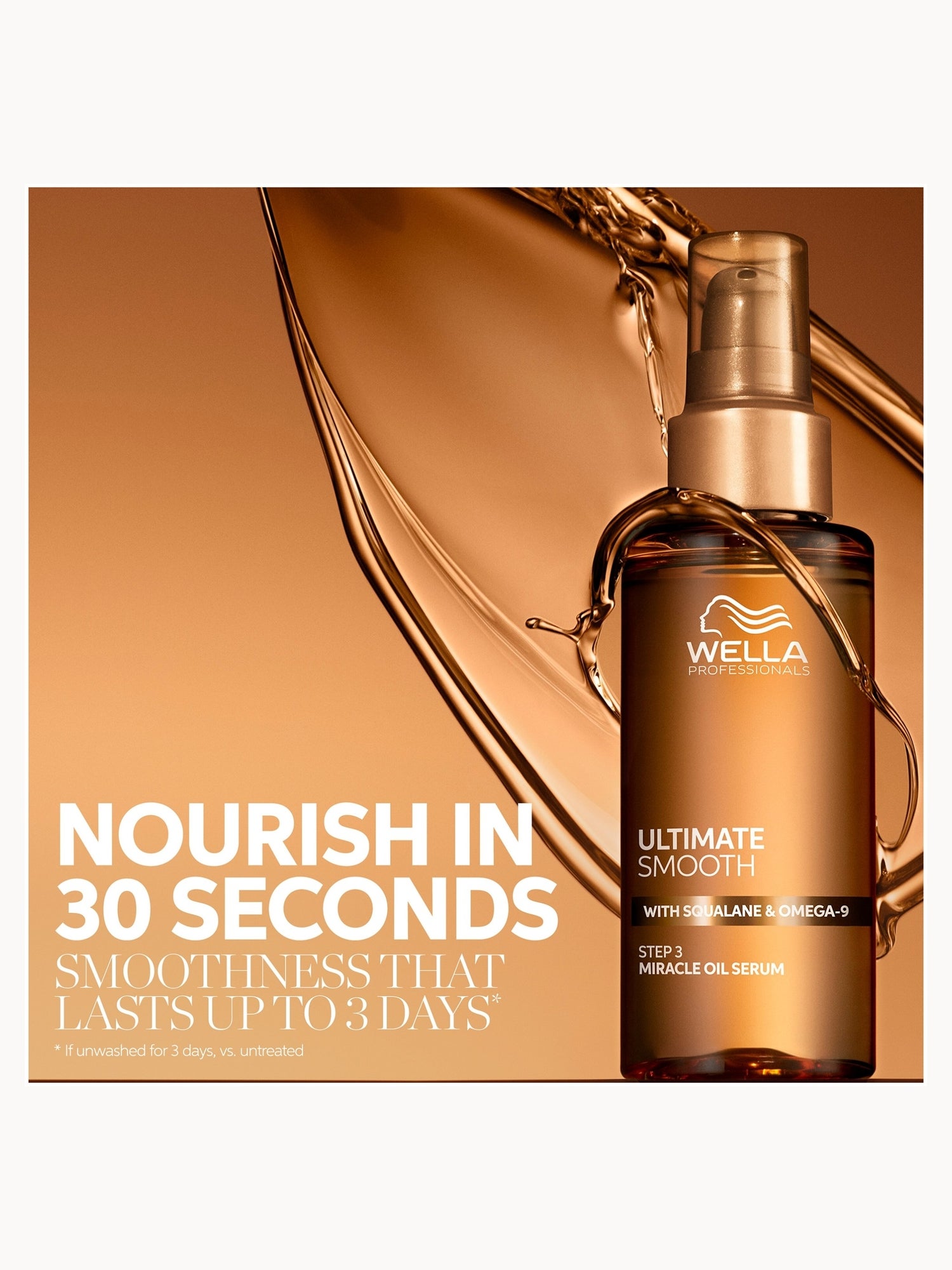 Wella Professionals Ultimate Smooth Miracle Hair Oil Serum with Squalane & Omega 9 for Dry, Dull & Frizzy Hair 100ml Wella Professionals — detalhe 3