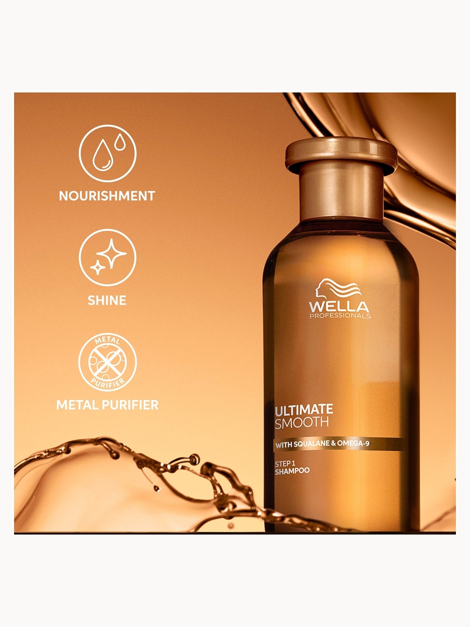 Wella Professionals Ultimate Smooth Shampoo with Squalane & Omega 9 for Dry, Dull & Frizzy Hair 100ml Wella Professionals — detalhe 3